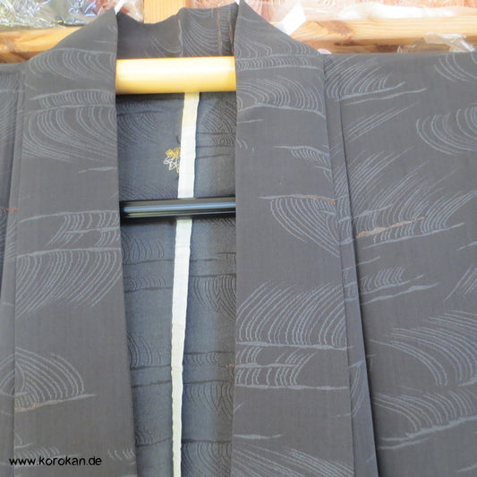 Wellenmuster Hitoe Komon mit feinem Omeshi Jacquard