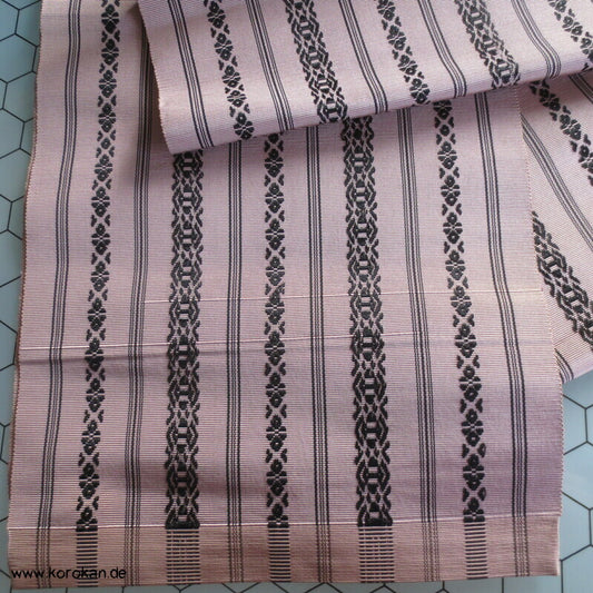 Hakata Seiden Hanhaba Obi beigerosa mit schwarz