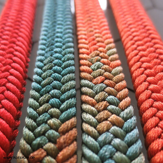 persimmon türkis Verlauf Obijime, Seide