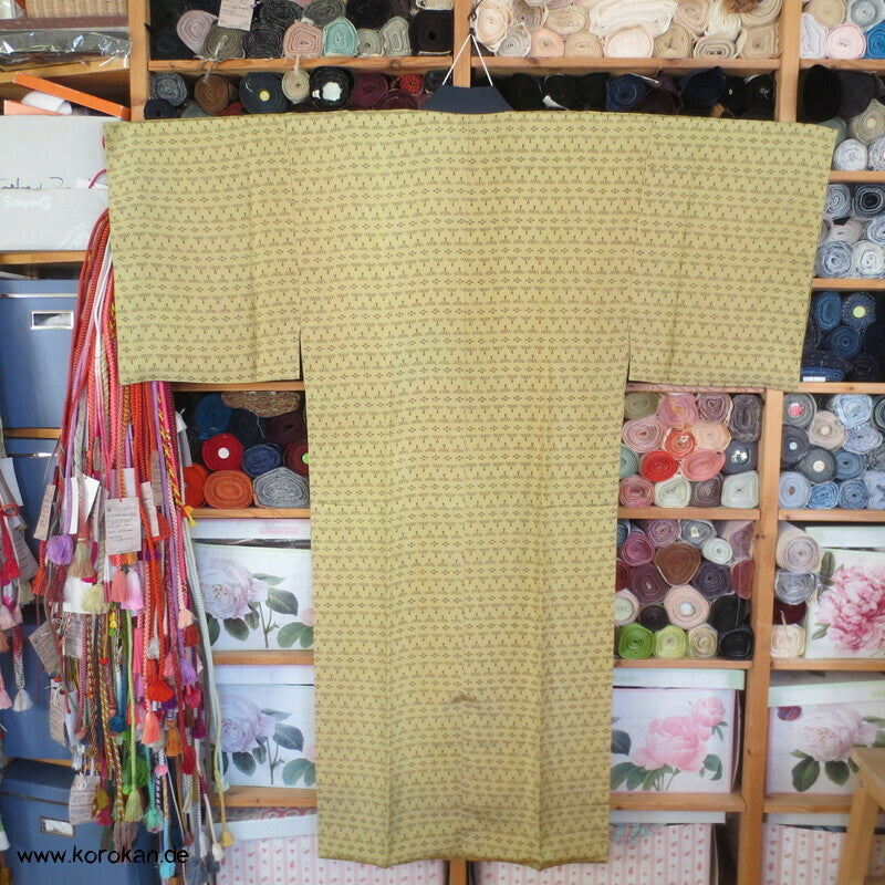 sandfarbener Juban Kimono, Seide
