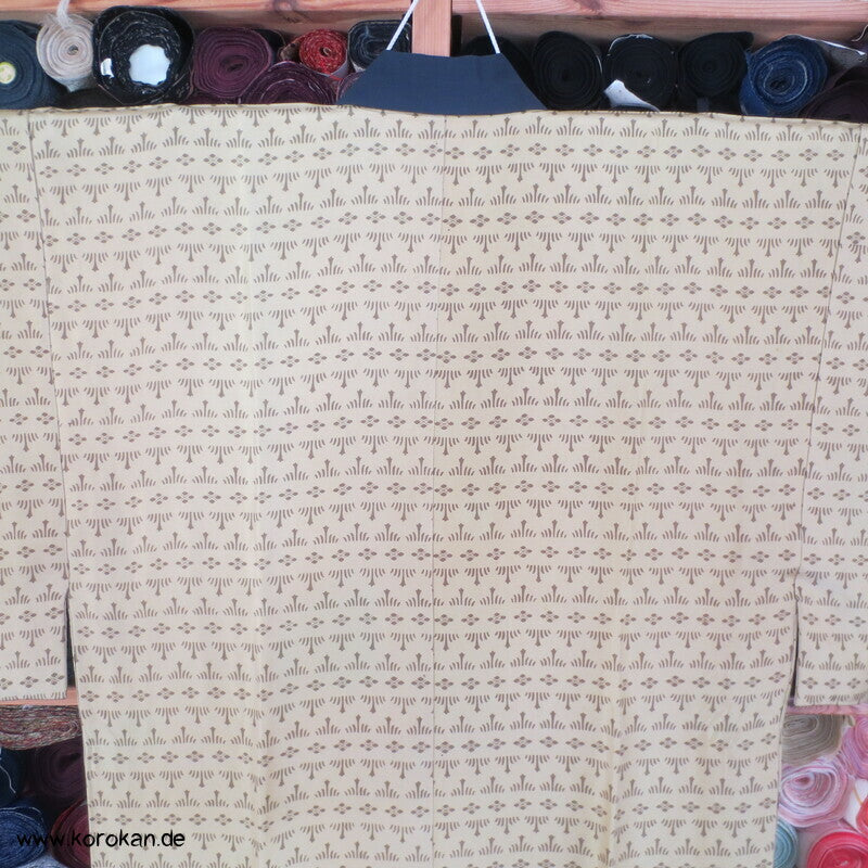 sandfarbener Juban Kimono, Seide