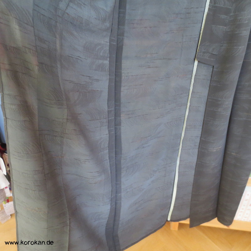 Wellenmuster Hitoe Komon mit feinem Omeshi Jacquard
