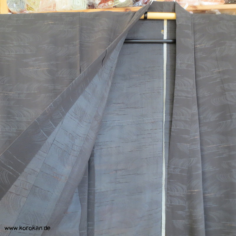 Wellenmuster Hitoe Komon mit feinem Omeshi Jacquard