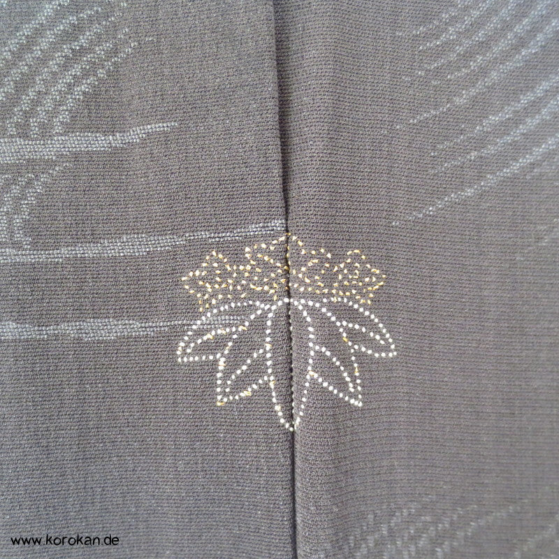 Wellenmuster Hitoe Komon mit feinem Omeshi Jacquard