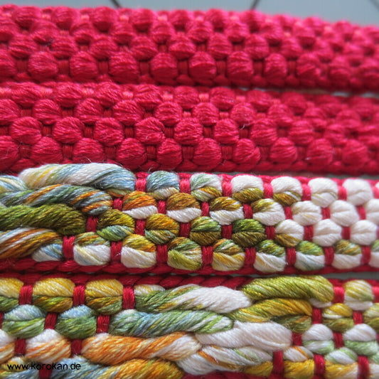 bunt auf kirschrot Verlauf Obijime, Seide