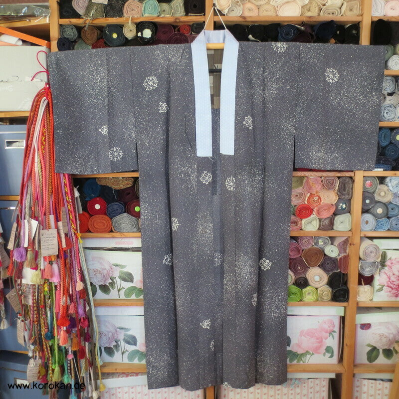 Schneegestöber homemade Juban Seidencrepe Männer Kimono