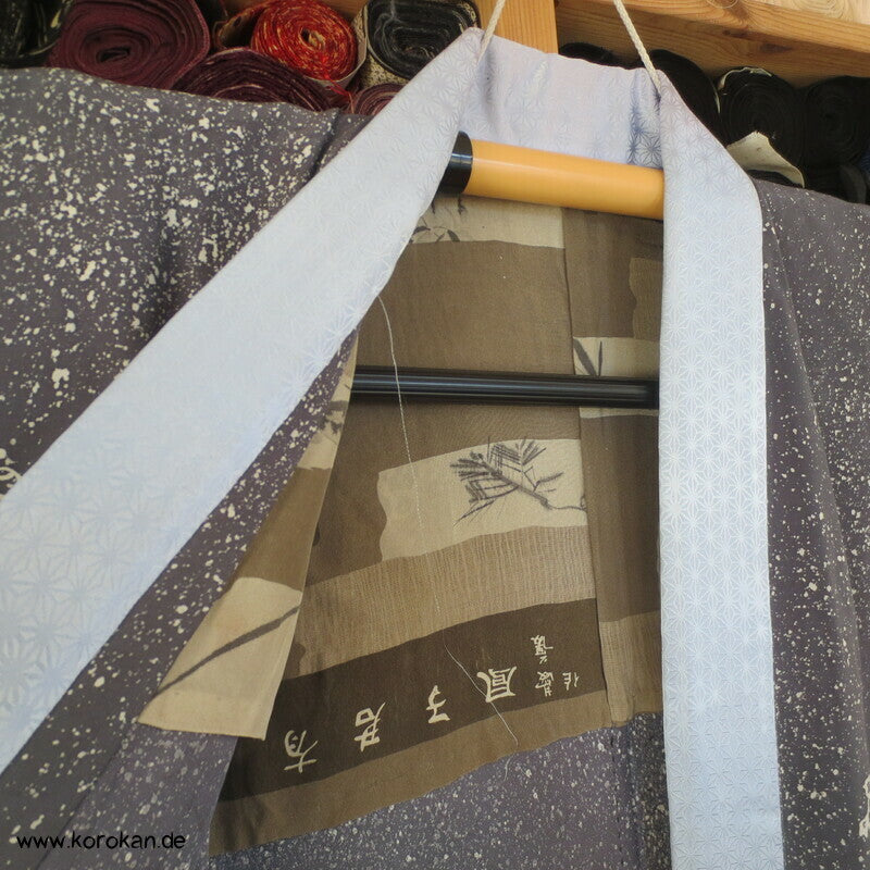 Schneegestöber homemade Juban Seidencrepe Männer Kimono