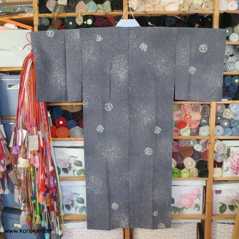 Schneegestöber homemade Juban Seidencrepe Männer Kimono