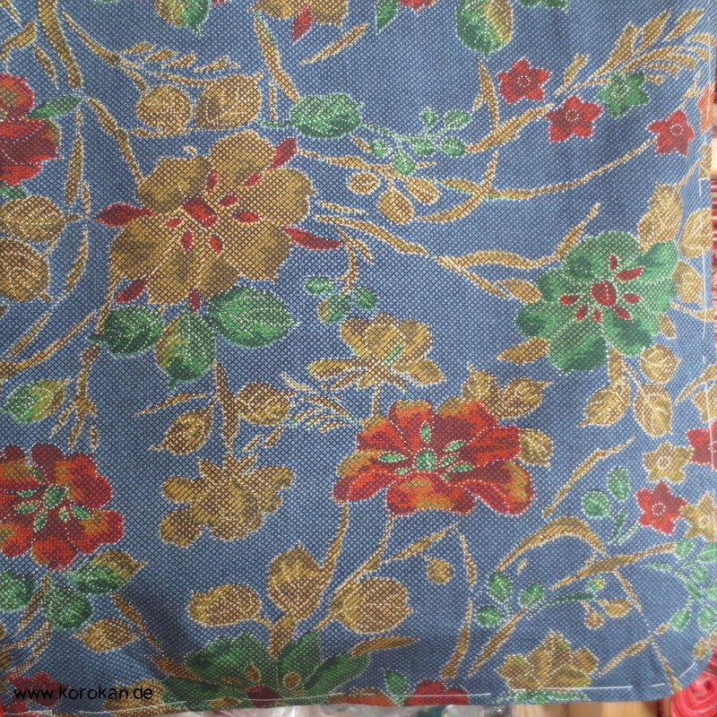 Blumendruckarabesken Komon Seiden Honan Kimono