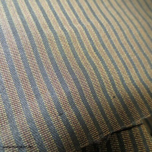 cognac schwarz Streifen Seiden Hakama - Andon