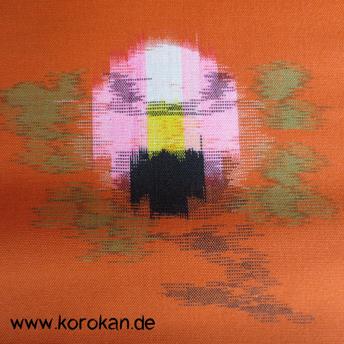 Igeta Blüten Kasuri Wolle für Kimono + Haori