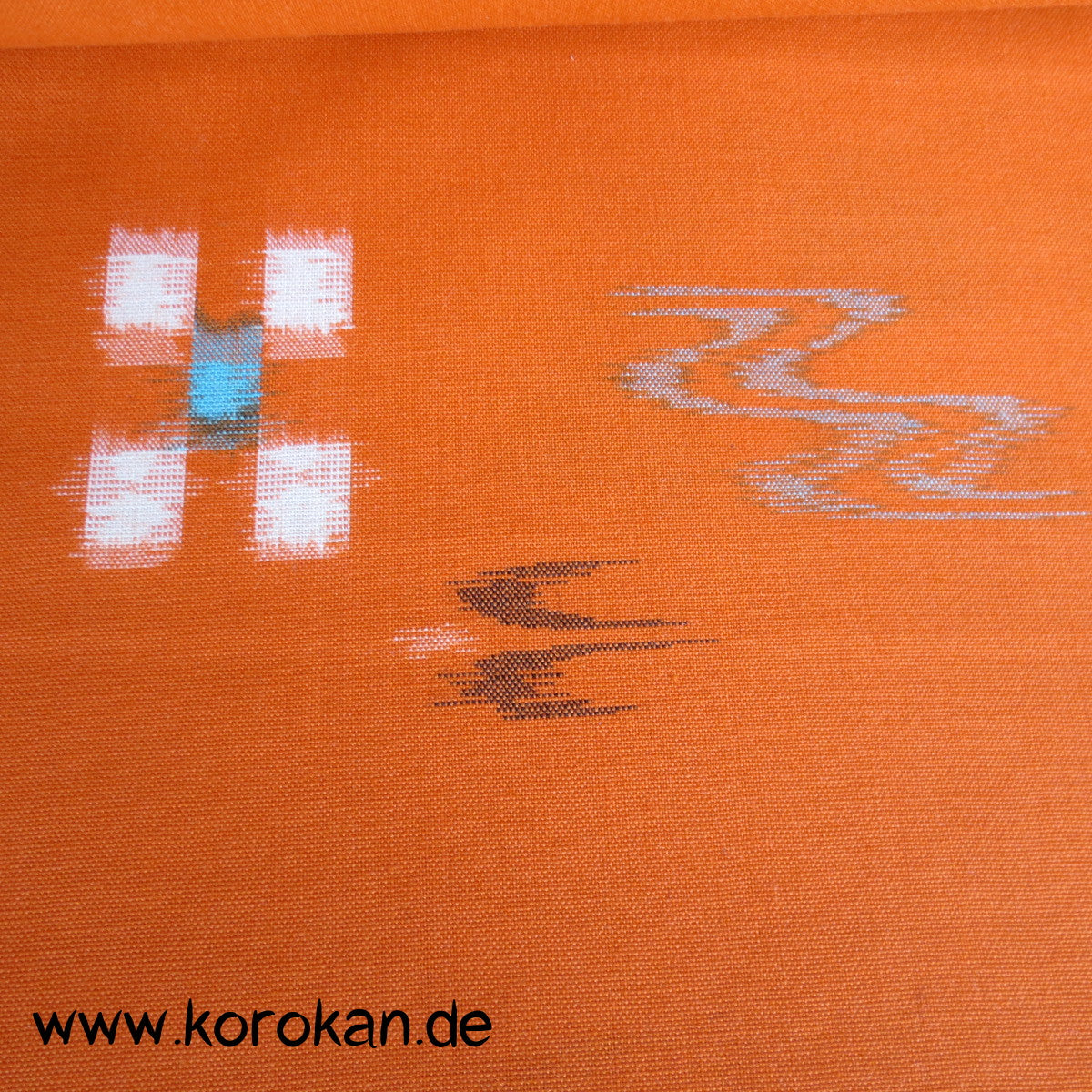 Igeta Blüten Kasuri Wolle für Kimono + Haori