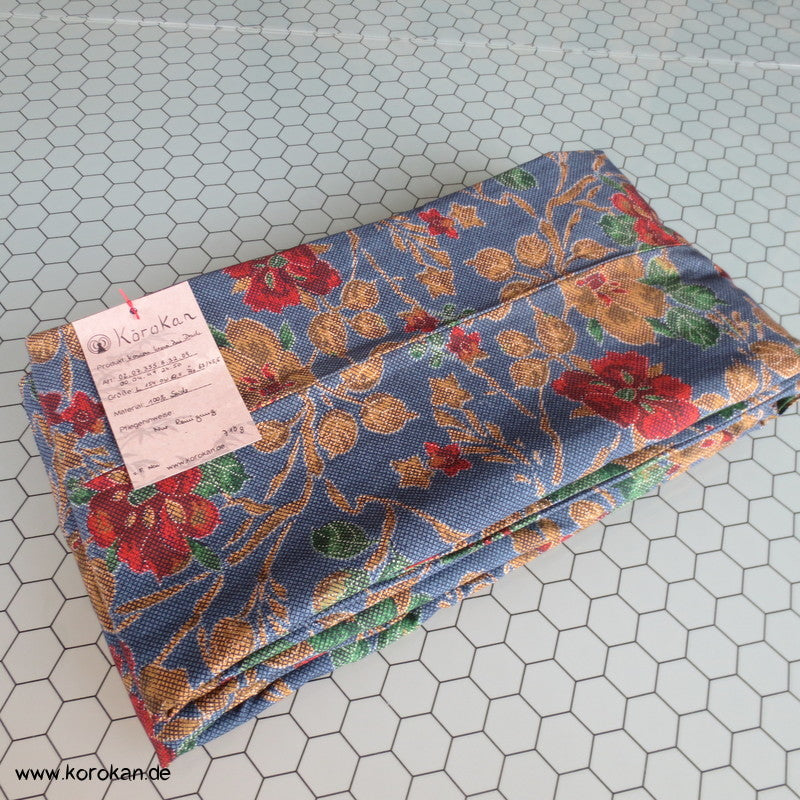 Blumendruckarabesken Komon Seiden Honan Kimono