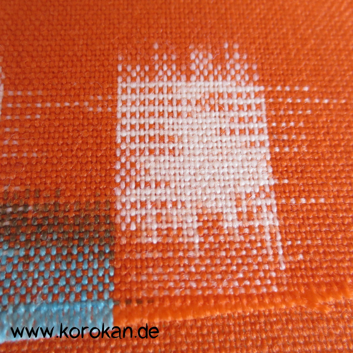 Igeta Blüten Kasuri Wolle für Kimono + Haori