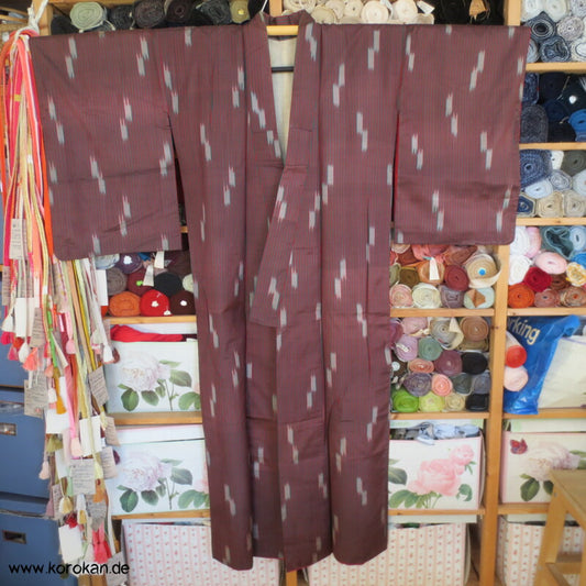 Ikat Streifen grün - rot Meisen Kimono