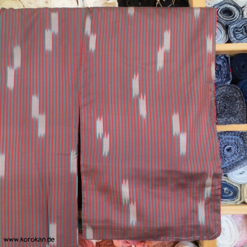 Ikat Streifen grün - rot Meisen Kimono