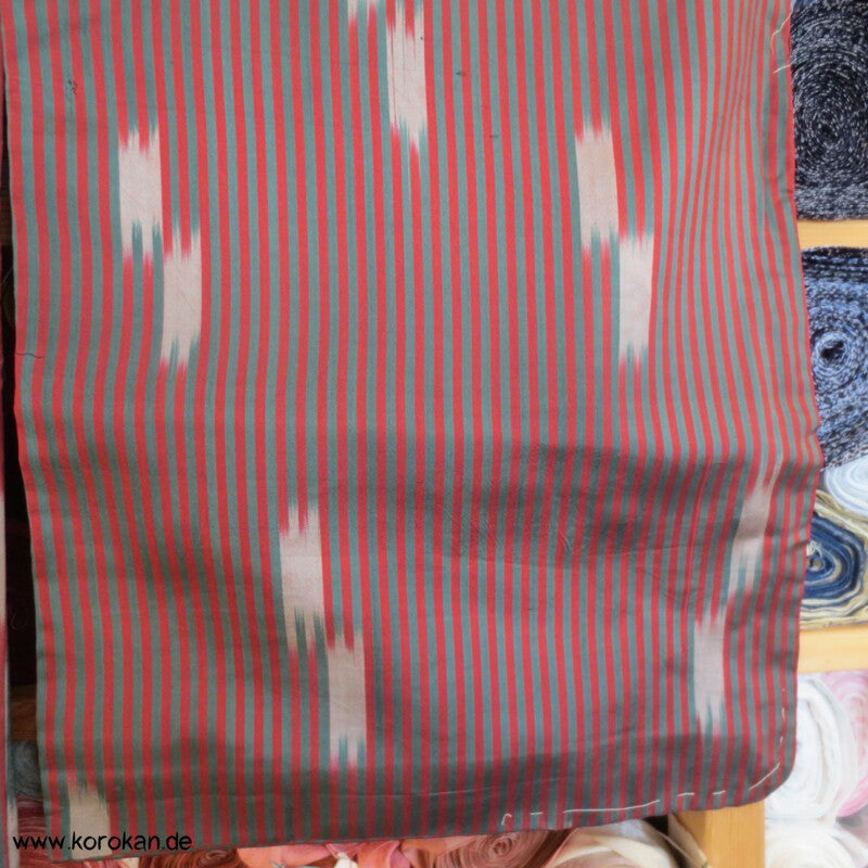 Ikat Streifen grün - rot Meisen Kimono