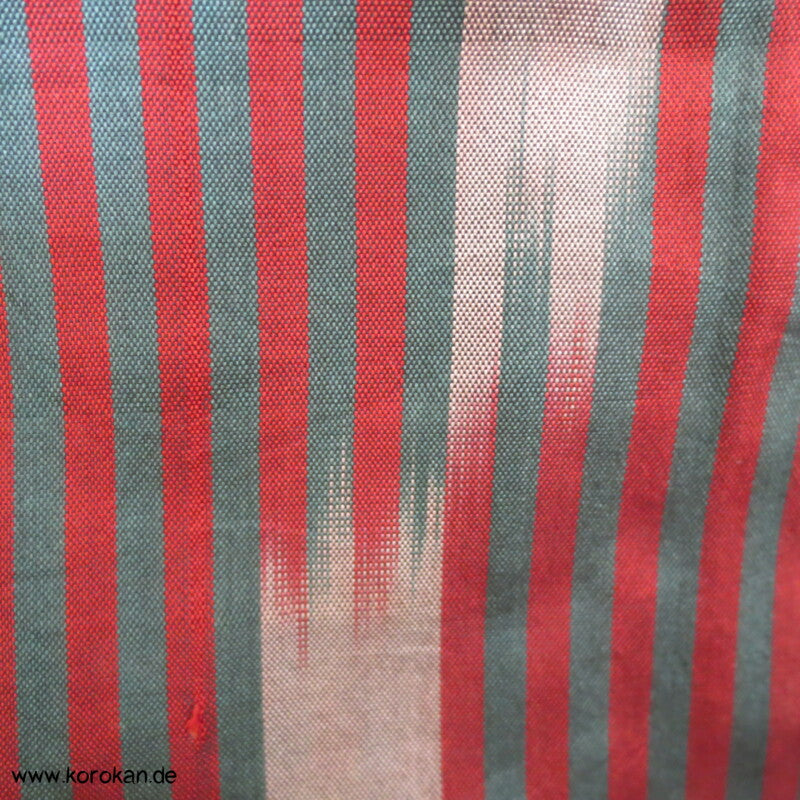 Ikat Streifen grün - rot Meisen Kimono