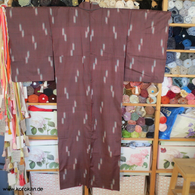 Ikat Streifen grün - rot Meisen Kimono
