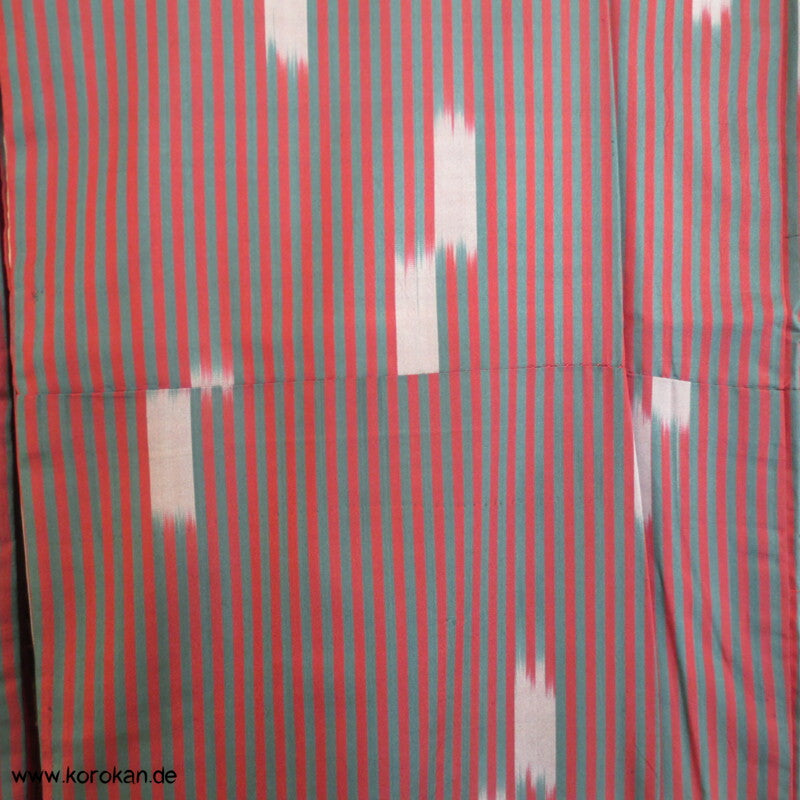 Ikat Streifen grün - rot Meisen Kimono