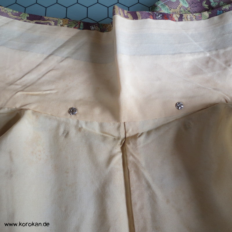 gedruckte Landschaft Seidencrepe Komon Kimono