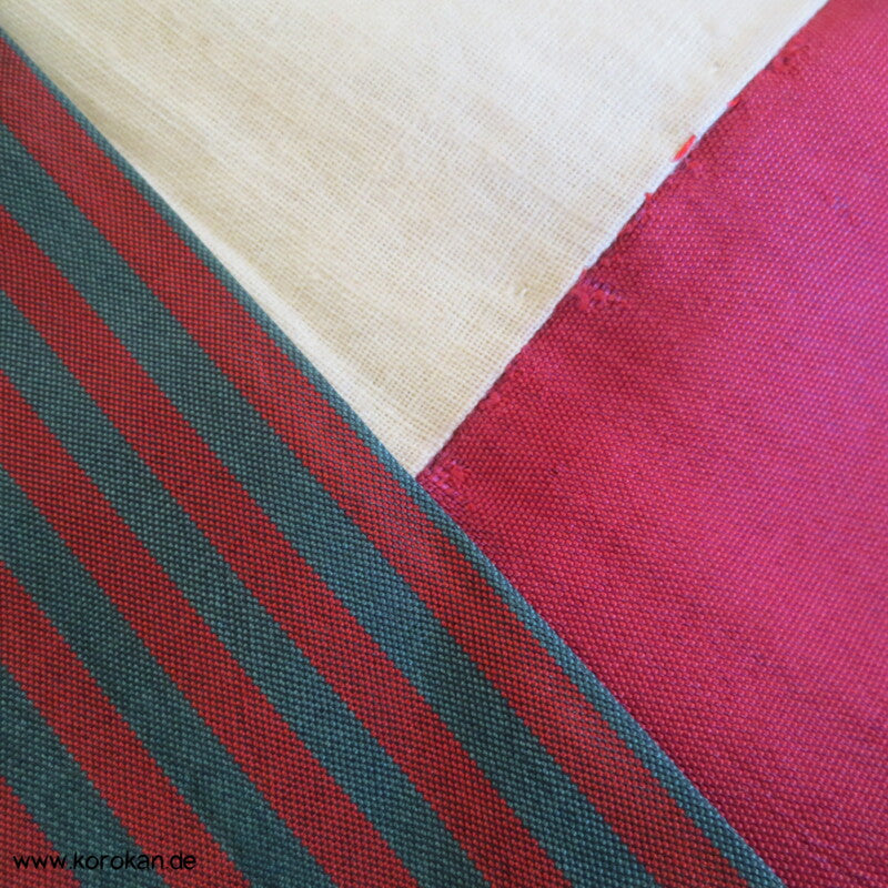 Ikat Streifen grün - rot Meisen Kimono