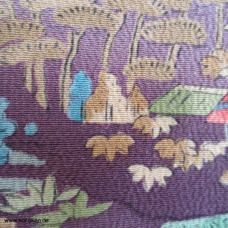gedruckte Landschaft Seidencrepe Komon Kimono