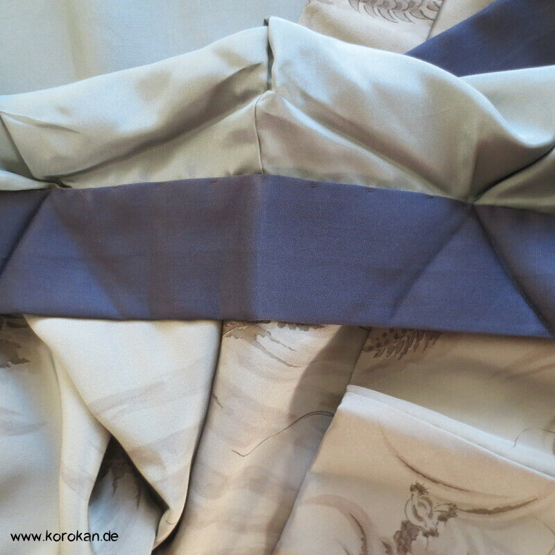 graue Drachen Seide, Juban Kimono
