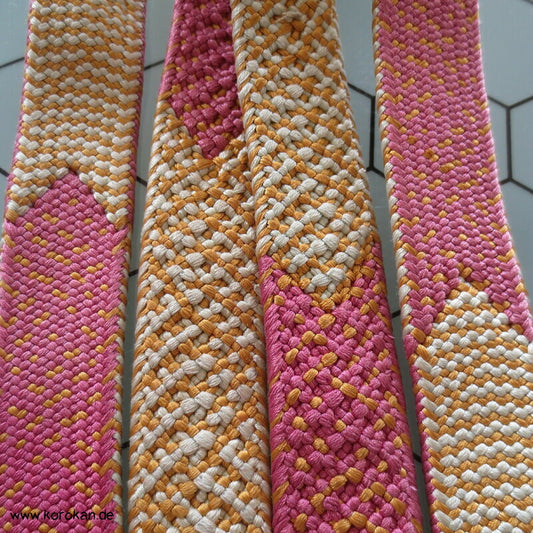 flieder gelber Obijime, Seide