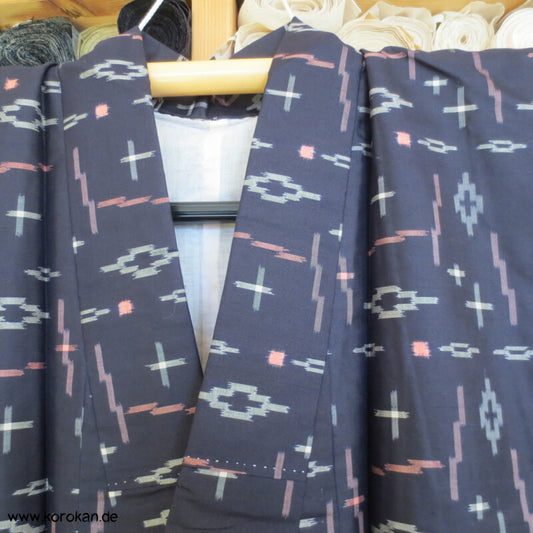 geometrischer Meisen Seiden Kimono