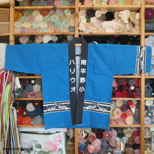 japanische Happi Arbeits Baumwoll Jacke, Ladenbekleidung, lustige Fische