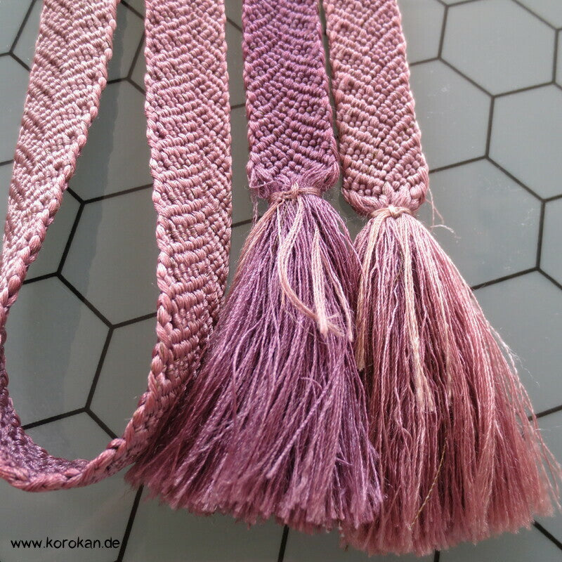 flieder mauve Vintage Obijime, Seide