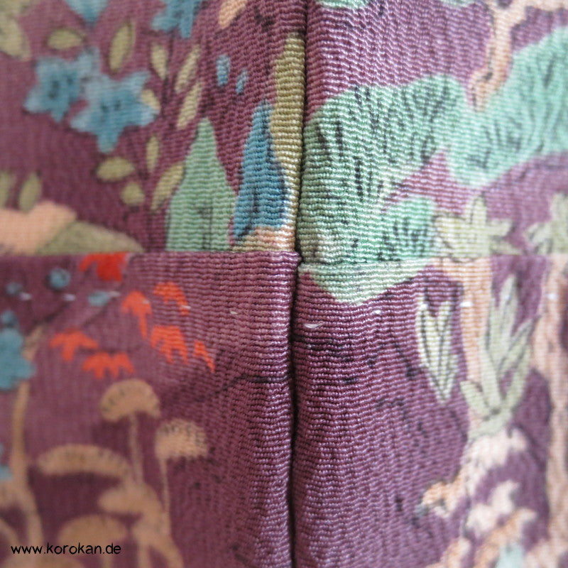 gedruckte Landschaft Seidencrepe Komon Kimono