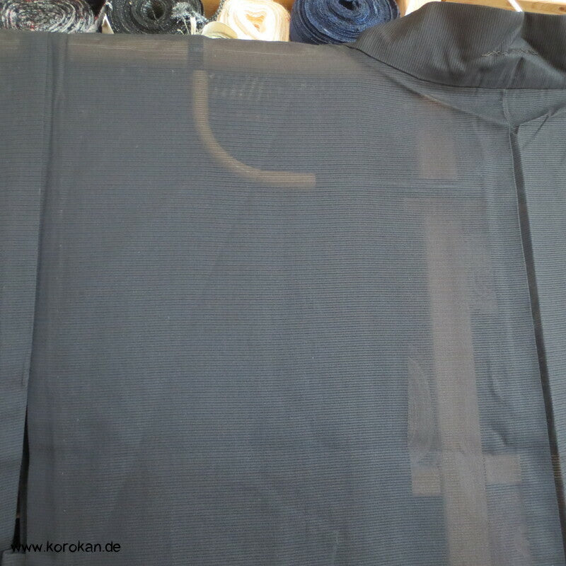 schwarz petrol Rho Haori Kimono Jacke, mit Himo