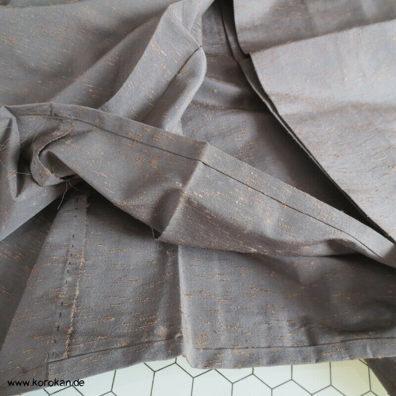 mittelbraune Fushi Tsumugi Hakama - Andon - Rock - Typ