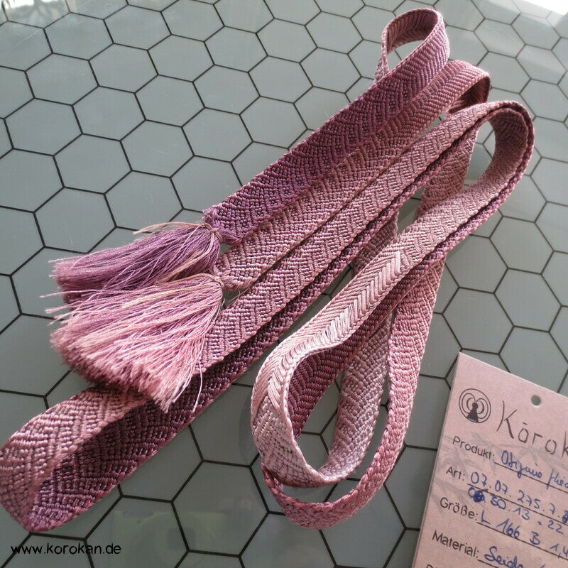 flieder mauve Vintage Obijime, Seide