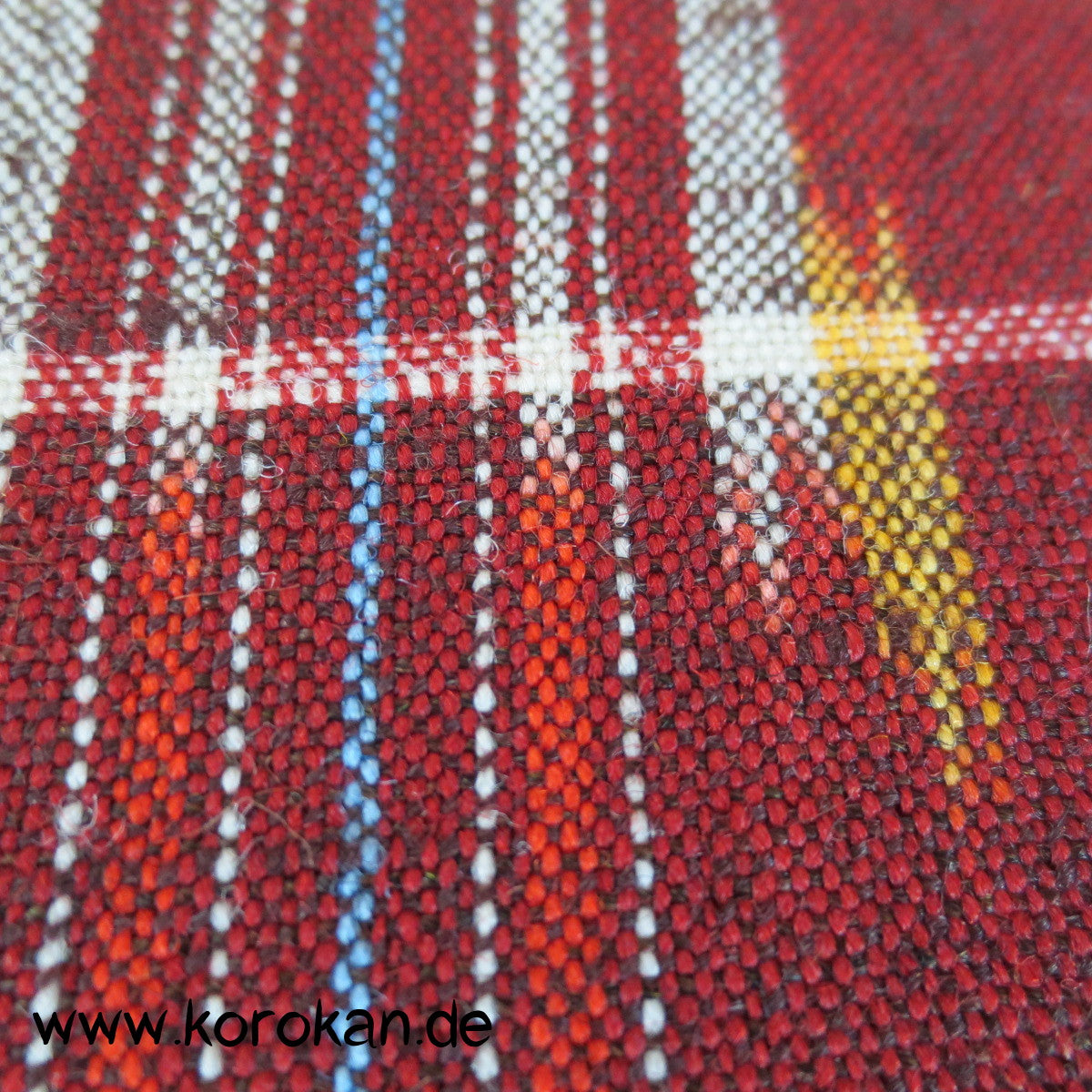Karo Kasuri Woll Kimono Stoff
