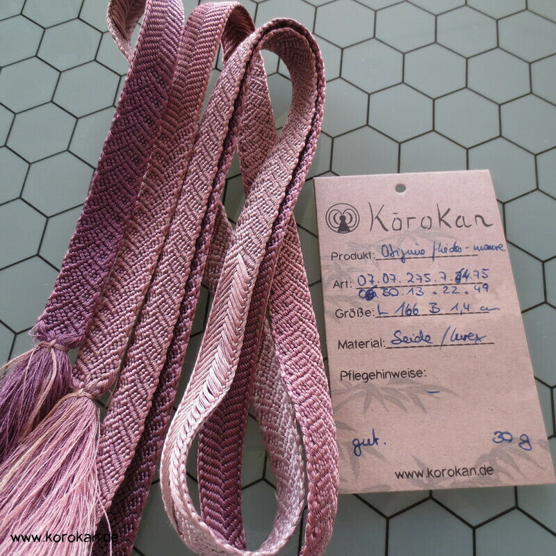 flieder mauve Vintage Obijime, Seide
