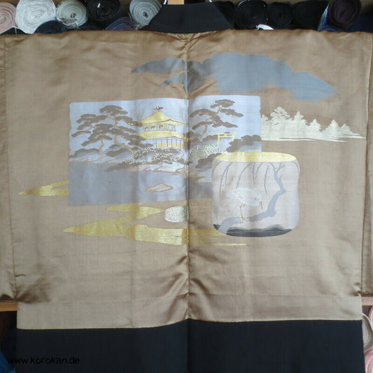 Montsuki Haori, gewebtes Bildfutter