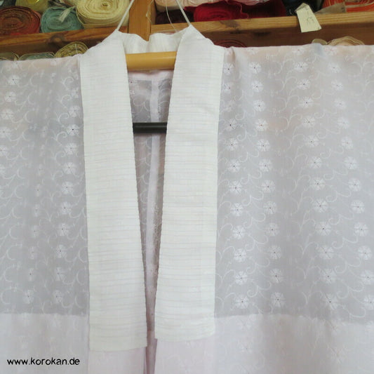 Baumwoll Stickereispitze Juban Unterkimono hauchzart rosa