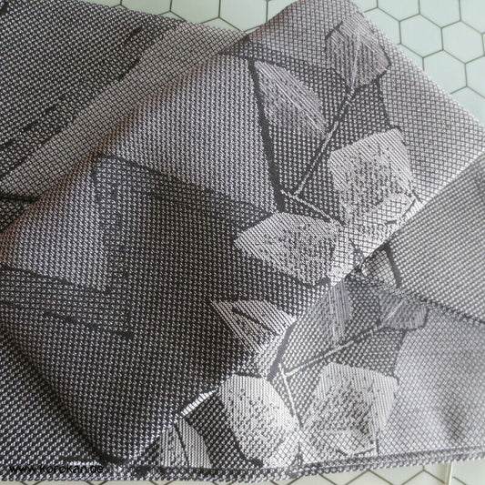 grau abstrakter Kaku Obi Männer Kimonogürtel aus Mischgewebe