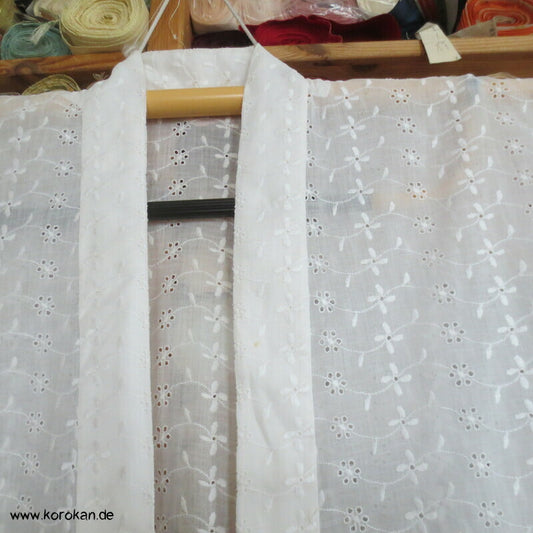 Baumwoll Stickereispitze Juban Unterkimono, antik