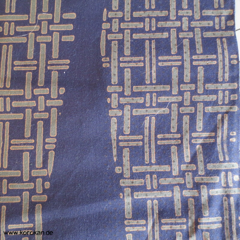 grünes Tatewaku Gitter Yukata Kimono Baumwollstoff