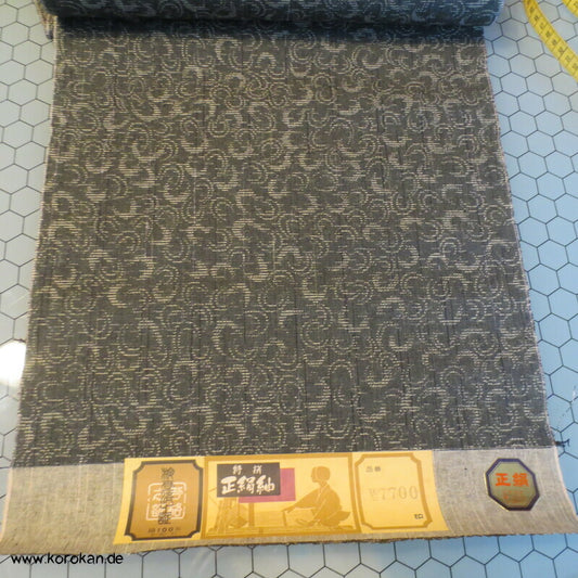 Stoffrolle feine Kringel Tsumugi Kimono Seide Tanmono