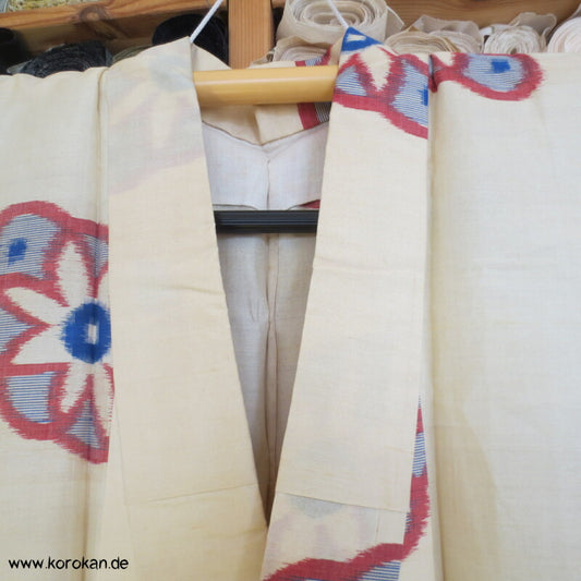 unbenutzter antiker Hitoe Meisen Komon Kimono, geheftet