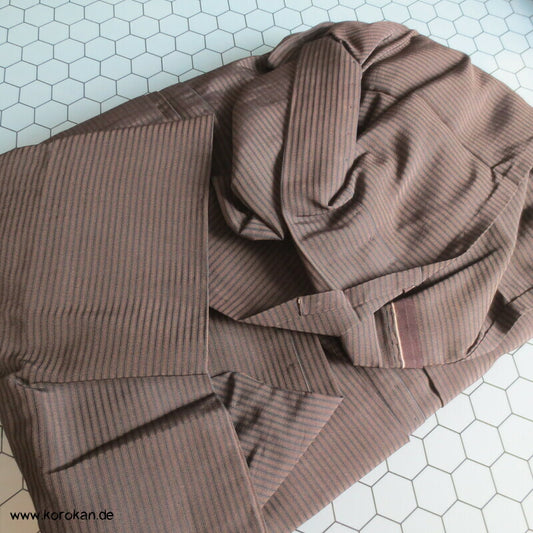 braun schwarz gestreifte Hakama - Andon - Rock - Typ
