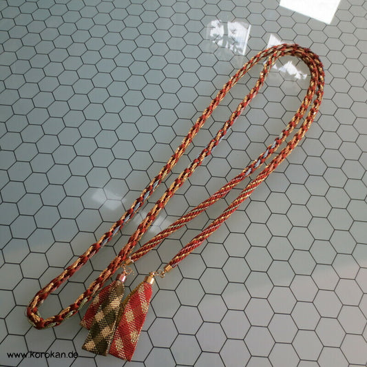 rost - goldener Kordel Obijime, angehängte Troddeln