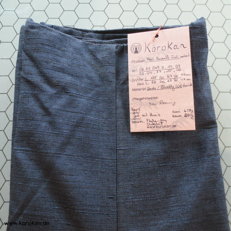 Männer Kimono + Haori + Himo Fushi Tsumugi Seiden Ensemble