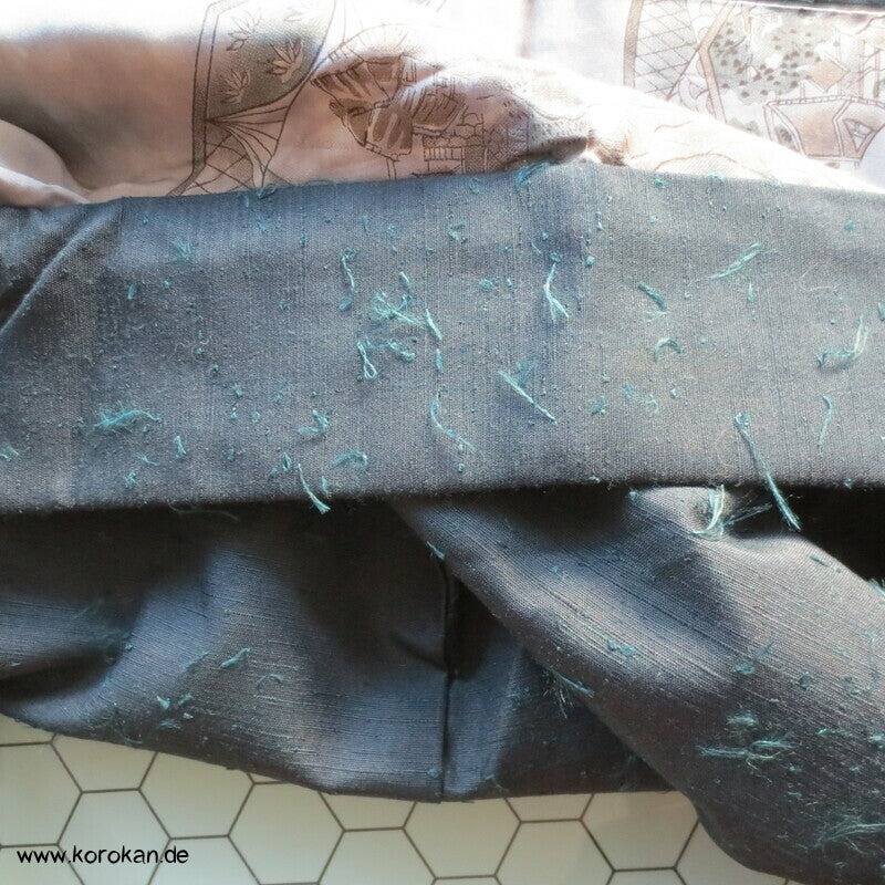 Fushi Tsumugi Seiden Haori Männer Kimono Jacke, Bildspiegelfutter