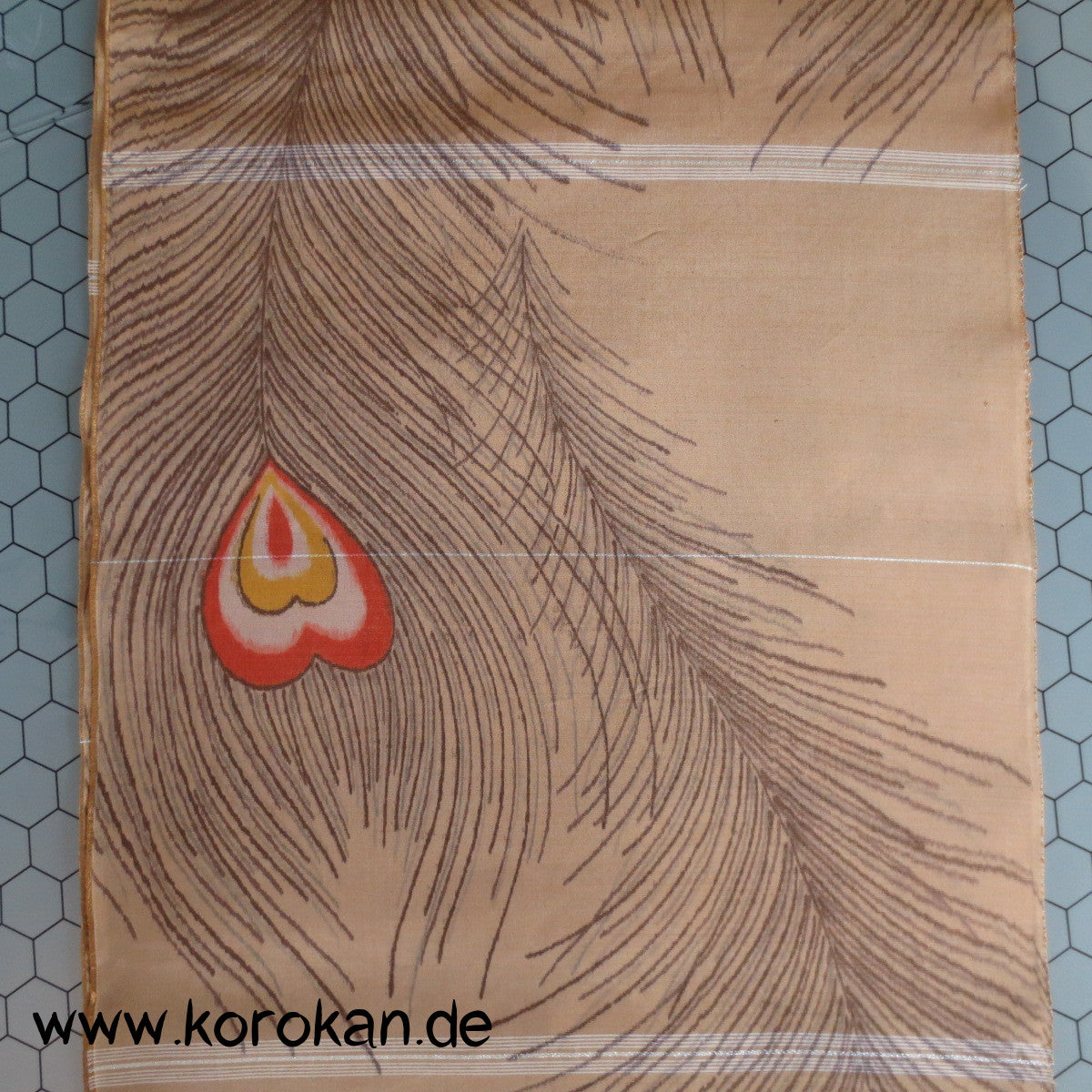 Pfauenfeder Meisen Kimono Seide